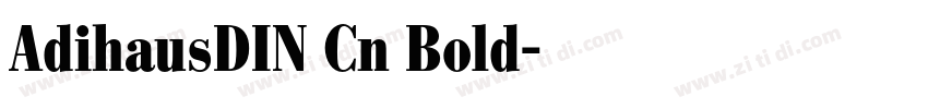 AdihausDIN Cn Bold字体转换